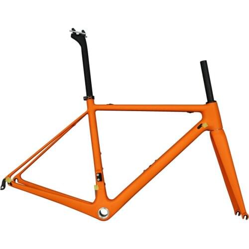 New Desgin Orange Toray Carbon T1000 Normal Brake BSA Bottom Bracket Road Bike Frame FM066
