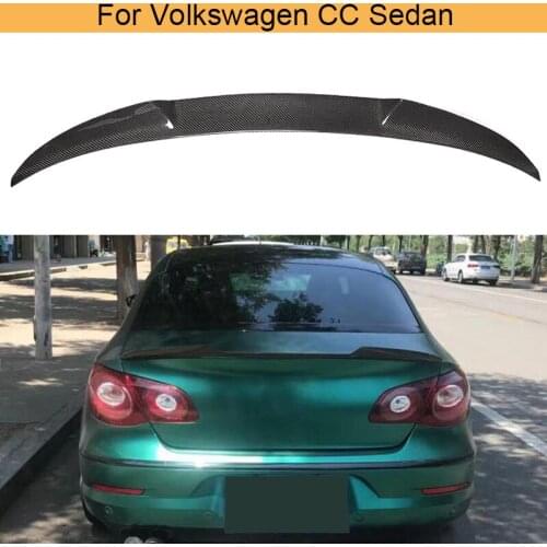 Carbon Fiber Rear Trunk Spoiler Wing For Volkswagen VW CC 2013 - 2018 Car Rear Trunk Boot Lip Wing Spoiler