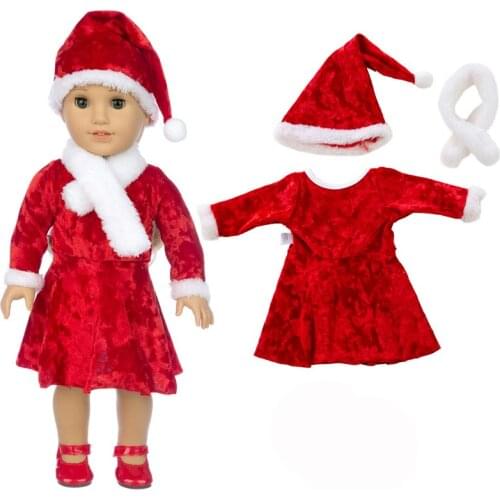 Dress Christmas Suit fits for American Girl 18 Inch american girl doll alexander doll clothes doll accessories best gift