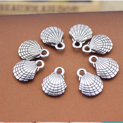10pcs 13x10mm Stainless Steel Ocean Shell Charm Silver Color Pendant For Making DIY Jewelry Handmade Accessories Wholesale