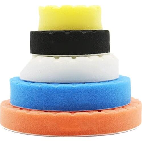 Car Detailing 5PCS/Set 3/4/5/6/7 Inch Buffing Polishing Sponge Pad Foam Car Kit For Car Polisher Buffer Car Wash Car Cleaning