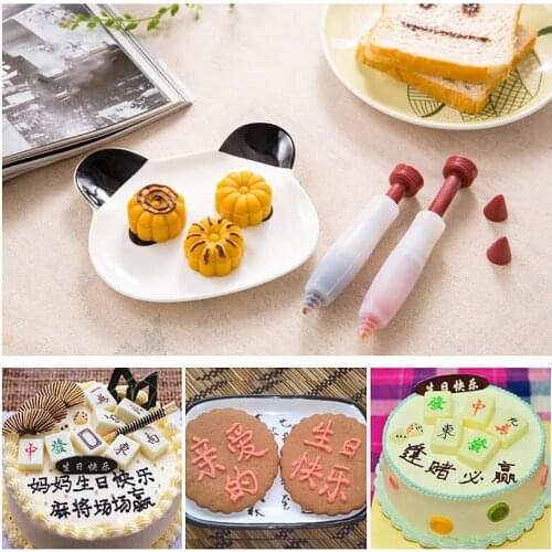 Silicone Fondant Cake DIY Pastry Cookie Decorating tips set Cream Syringe Pen Baking Tool