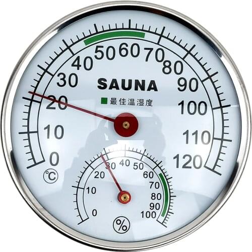 Thermometer Hygrometer Sauna Thermometer Metal Case Steam Sauna Room Thermometer Hygrometer Bath And Sauna Indoor Outdoor Used