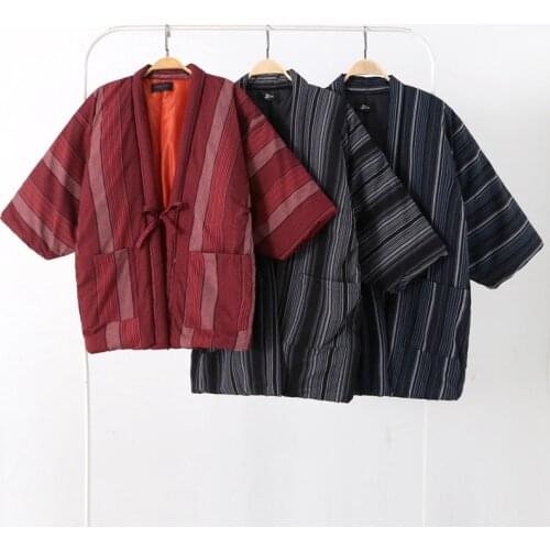 Haori Traditional Winter Kimono Japanese Mujer Japan Yukata Kimonos Dress Women Men Top Mujer Folk Style Winter Clothes Pajama
