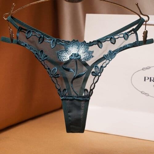 6pcs/lot Women Love Thong Girl Panties Embroidery Rose Female Intimates Japanese Underwear Mash G-strings Sex Lingerie 2241p6