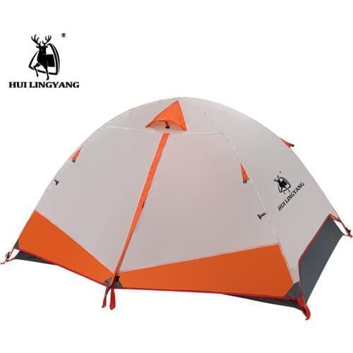 Outdoor Camping Supplies Ultra Light 2 People Double Layer Aluminum Alloy Rainproof Backpack Tent
