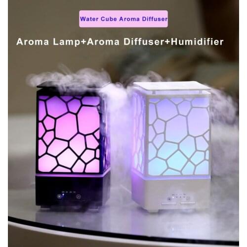 Rootelly 200ML Water Cube Ultrasonic Diffuser Aroma Lamp Mist Maker Electric Aroma Air Humidifier Essential Oil Purifier