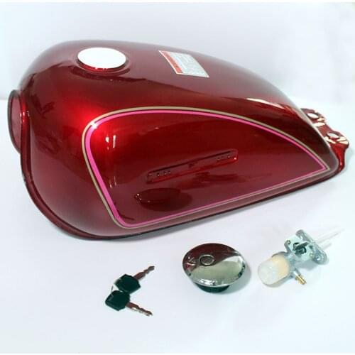 8L Motorcycle Red Color Vintage Cafe Racer Gas Fuel Tank Oil Box For SUZUKI GN250 GN 250 All Year Universal