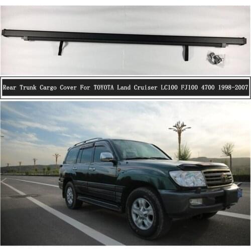 Rear Cargo Cover For TOYOTA Land Cruiser LC100 FJ100 4700 1998-2007 Partition Curtain Screen Shade Trunk Security Shield