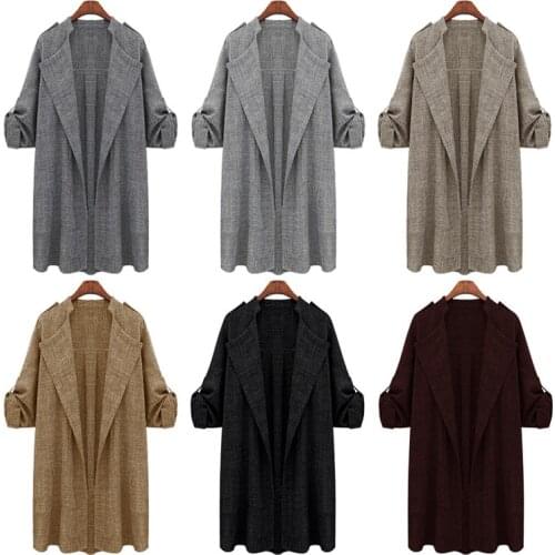 2021 Hot Slim Women Windbreaker New Autumn Winter Long Female Coats Casual Solid Women Coat Fashion Large Size 5XL