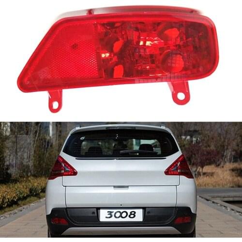 1PCS New Right side high brightness Car Rear Right Bumpers Fog Light Lamps tail lights Without Bulb Holder For PEUGEOT 3008 2018