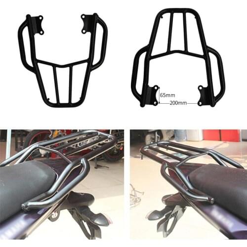 1pcs Motorcycle Black Stainless Steel Rear Tailstock Travel Rack Shelves For Yamaha Fazer 250