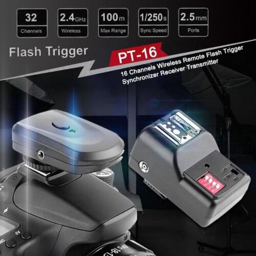 16 Channels Wireless Remote Flash Trigger Hot Shoe Flashlight Synchronizer Receiver Transmitter for Nikon DSLR Camera