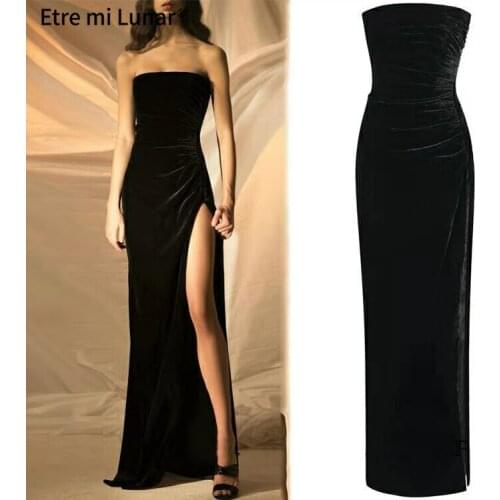 2021 Light Blue Sweetheart Mermaid Sweep Train Evening Dress Ruched Pleats Formal Prom Dress robe de soiree vestidos L4226