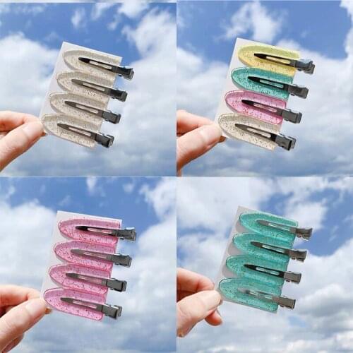 4pcs/set Girls Simple Sweet duckbill Hair clips Hairpins headdress Snap hairclips Hair barrettes headwear girls hair accessories