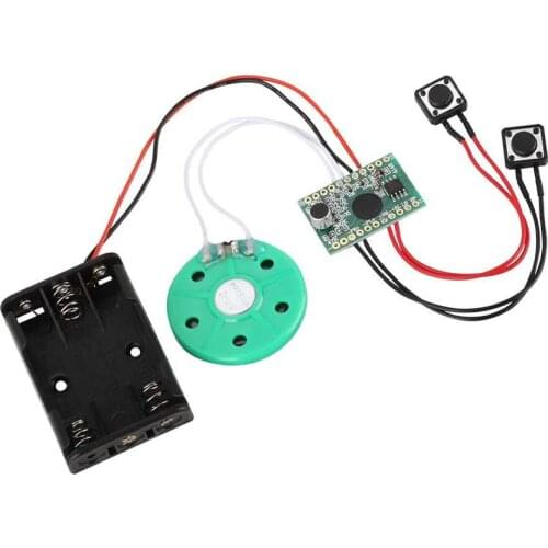 60-second Recording Playback DIY Voice Greeting Card Module Cable Extened 10CM for Christmas Birthdays Party