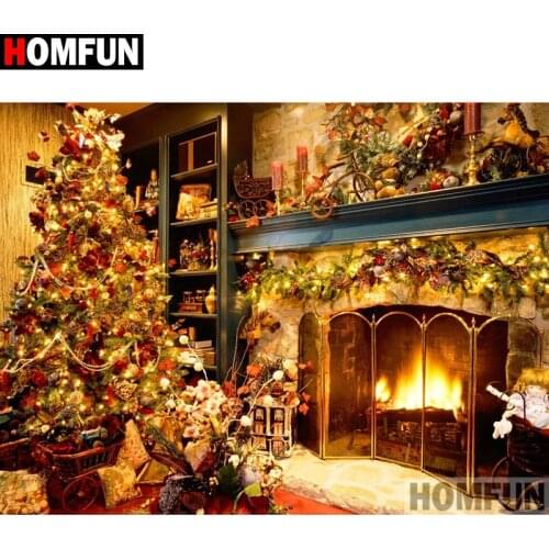 HOMFUN Full Square/Round Drill 5D DIY Diamond Painting "Christmas tree" Embroidery Cross Stitch 5D Home Decor Gift A16495