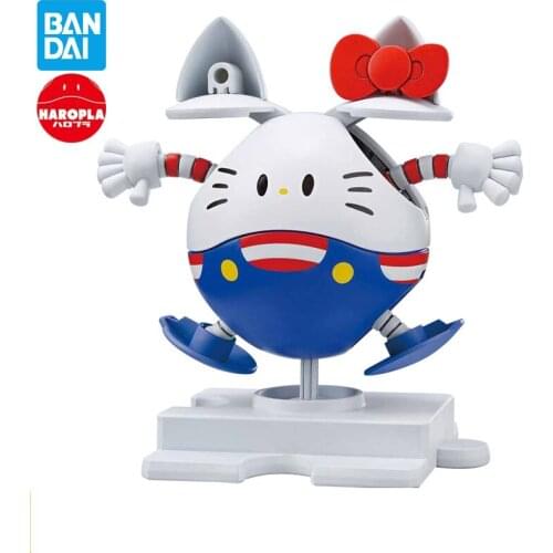 Anime Bandai Gundam Assembly Model Hello Kitty Haropla PVC Action Figure Model Doll Decoration Toy Kids Gift
