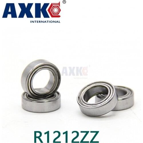 Axk R1212zz Bearing Abec-1 (10pcs) 1/2"x3/4"x5/32" Inch R1212 Zz Ball Bearings For Rc Models R12-2z & R12-zz