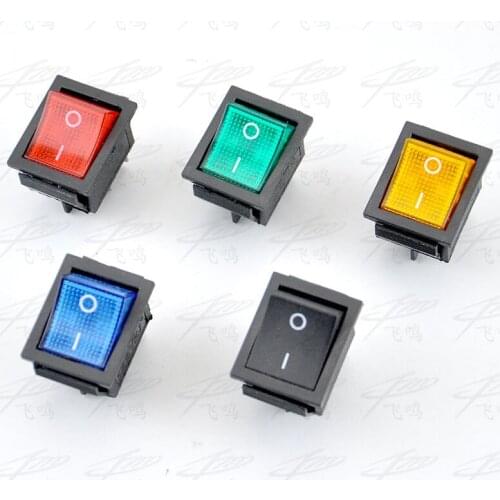 Latching Rocker Switch Power Switch I/O 4 Pins With Light 16A 250VAC 20A 125VAC KCD4 On/Off Switch