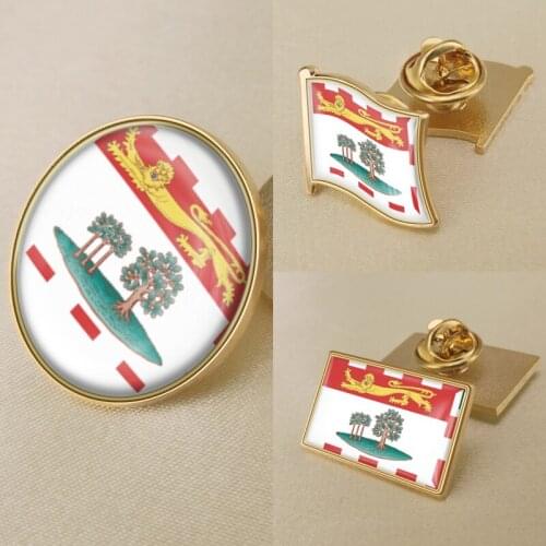 Prince Edward Island of Canada Flag National Emblem Brooch Badges Lapel Pins