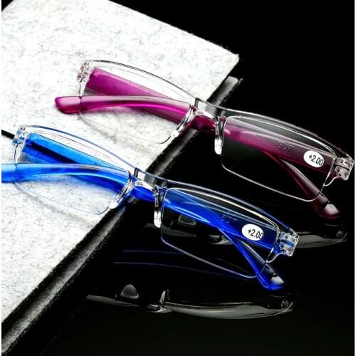Flexible Ultralight Rimless Transparent Reading Glasses Men Women PC Hyperopia Presbyopic Glasses black +1.5 2.5 wholesale