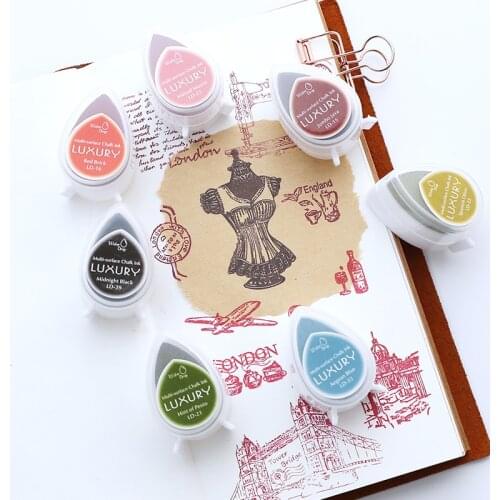 Sponge Ink Pad for Rubber Stamp Sealing Wood Rubber Stamps Inkpad 1PC Christmas Stamp Stamp Pad