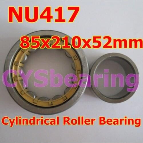 ID 85mm shaft OD 210mm 85X210X52mm NU417ECM NU417M brass cage single row cylindrical roller bearing