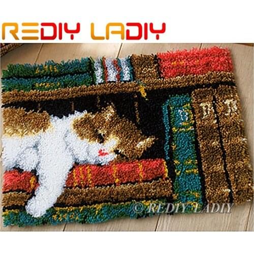 DIY Carpet Rug Cartoon Owls Latch Hook Rug Kits Crocheting Blanket 100% Acrylic Yarn Cushion Set for Embroidery Unfinished Mat