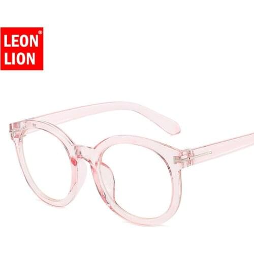 LeonLion Retro Round Glasses Frame Women Classic Eyeglasses Luxury Brand Anti Blue Light Glasses Mirror Vintage Oculus Feminino