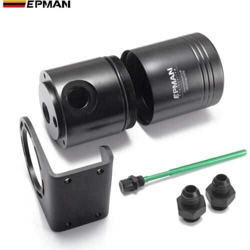 EPMAN Oil Catch Tank Can Reservoir Tank Air Oil Separator Universal Aluminium High Performance Alloy EPJYH192