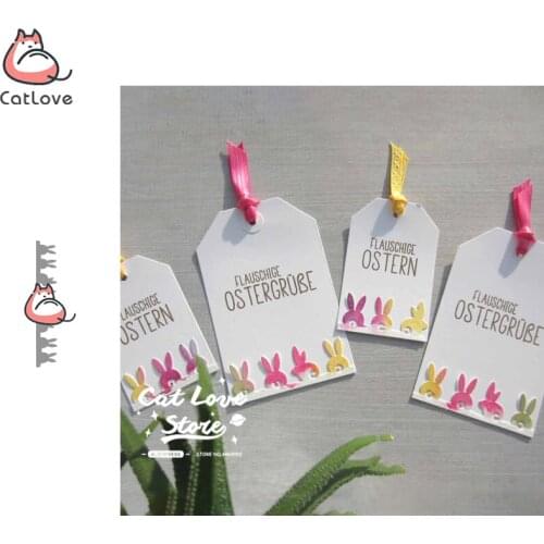 Rabbit Animal Border Metal Cutting Dies Scrapbooking Stencil Die Cuts Card Making Decorative Craft Embossing New Dies For 2019