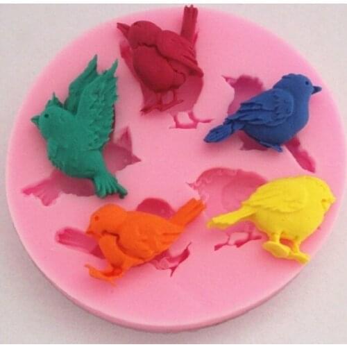 Cute Birds Silicone Fondant Cake Molds Chocolate Mould Kitchen Baking Tools Hot