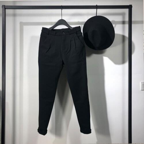 Owen Seak Men Casual Pencil Pants High Street Wear Dark Ankle Length Pants Men Japanese Sweatpants Autumn Harem Black Pants