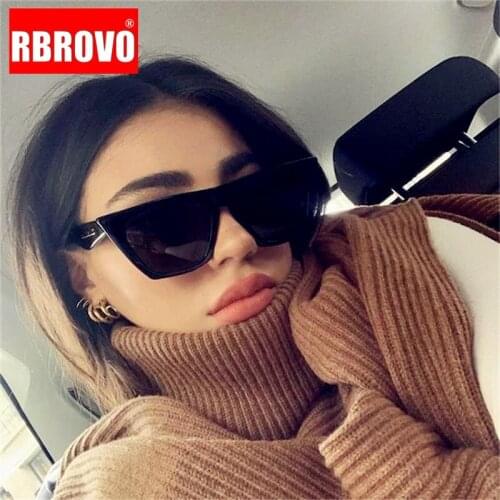 RBROVO 2021 Vintage Cateye Sunglasses For Women/Men Luxury Brand Sun Glasses Women Retro Eyewear Women UV400 Gafas De Sol Mujer