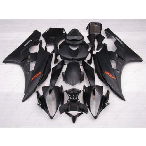 Plastic Fairings YZF R6 2006 - 2007 Matte Black Body Kits YZF R6 07 Abs Fairing YZF R6 2007
