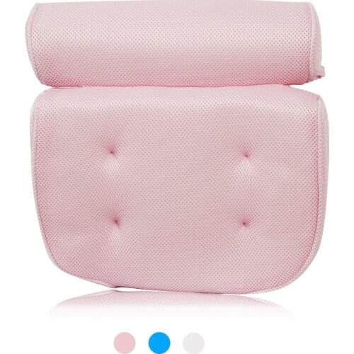 Bath Pillow Neck and Headrest Support Thickened Pillow for Home Hot Tub Bathroom Bathtub Spa Pillow With 4D Air Mesh Technology