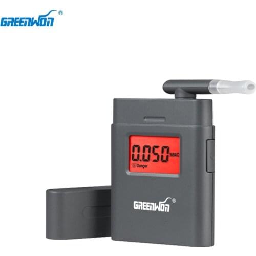 GREENEON mini portable digital personal breathalyzer/breathalyzer alcohol tester display with 360 degree rotating mouthpiece
