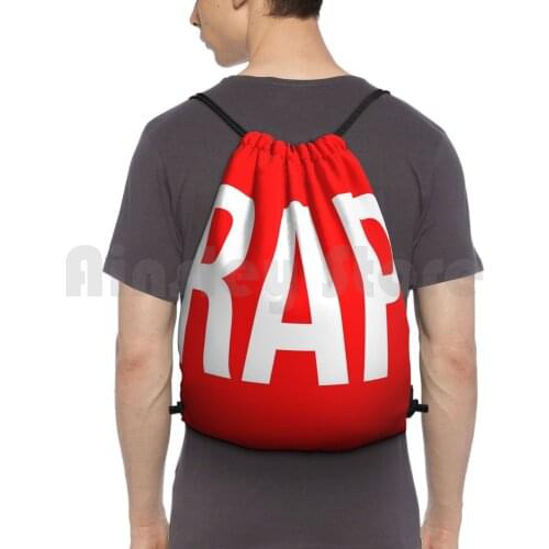 Rap Backpack Drawstring Bags Gym Bag Waterproof Rap Rapper Hip Hop Old School Legends Music Band Cool Speaker 90S