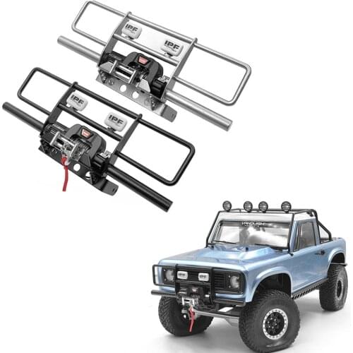 Rc Rock Crawler Car Body Guard Front Bumper With Spotlights For 1/10 Scale VP VS4-10 PRO Model Toys Truck Upgrade Part Accessory