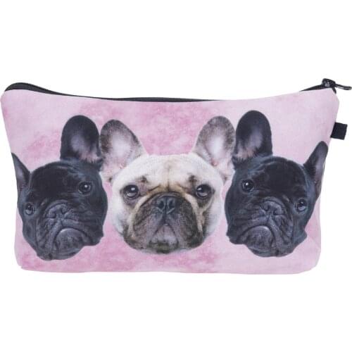 New dog animal handbag Maleta de Maquiagem Necessaire Wild Party design wash Makeup Bag Women Organizer kids Stationery purse