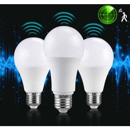 EeeToo E27 LED Bulb Radar Sensor Motion Automatic Smart Detection AC 85-265V Radar Bulb Led Infrared Body 10W 15W Sensor Light