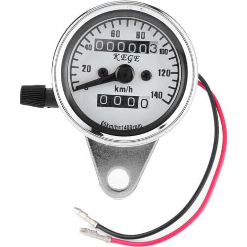 Universal Motorcycle Speedometer Odometer 12V Night Viewing Meter Kilometer Table Metal+Plastic Motorcycle Accessories