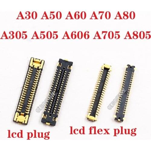 LCD Display FPC Connector Plug MotherBoard Pin For Samsung Galaxy A30 A50 A60 A70 A80 A305 A505 A606 A705 A805