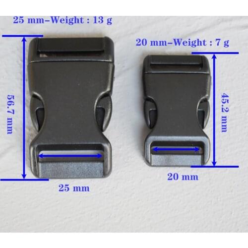 1 Pcs 20/25mm Bag Strap Quick Side Release Buckle Purse Luggage Outdoor Backpack Webbing Belt Clip Clasp Parts Leather Craft DIY