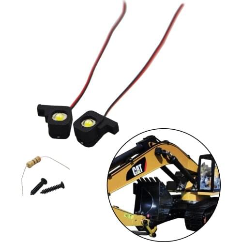 2PCS 4V Light RC Excavator Boom Lighting System For HUINA 1550 RC Crawler Car 15CH 2.4G 1:14 RC Metal Excavator Arm LED Part