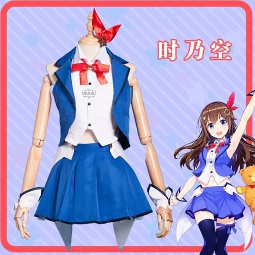 Anime! Vtuber Hololive Tokino Sora Battle Suit Lovely Uniform Cosplay Costume Halloween Party Role Play Outfit Dailydress Women
