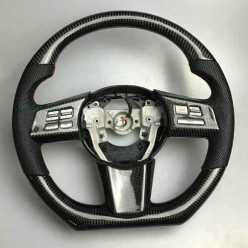 100% Real Carbon Fiber/ Leather Car Steering Wheel For Subaru Outback