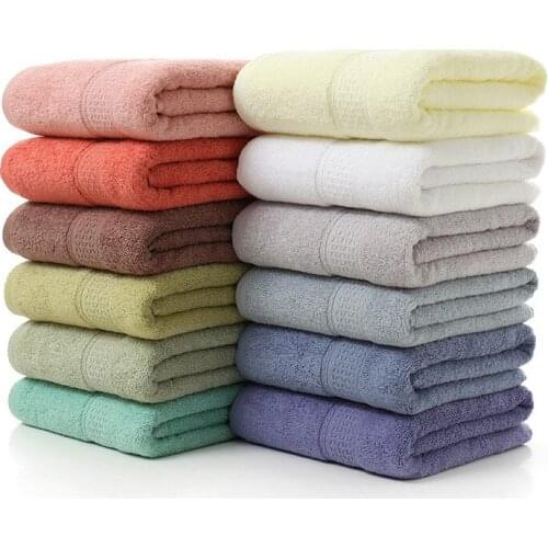 Bath towel pure cotton plain broken 70 * 140cm towel square towel hotel supplies