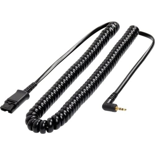 Headset QD Quick Disconnect cable with single 3.5mm plug for smartphones mobile phones ,laptop etc